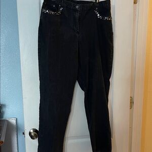 Ruby Rd. Dark Jeans with Decorative Pockets